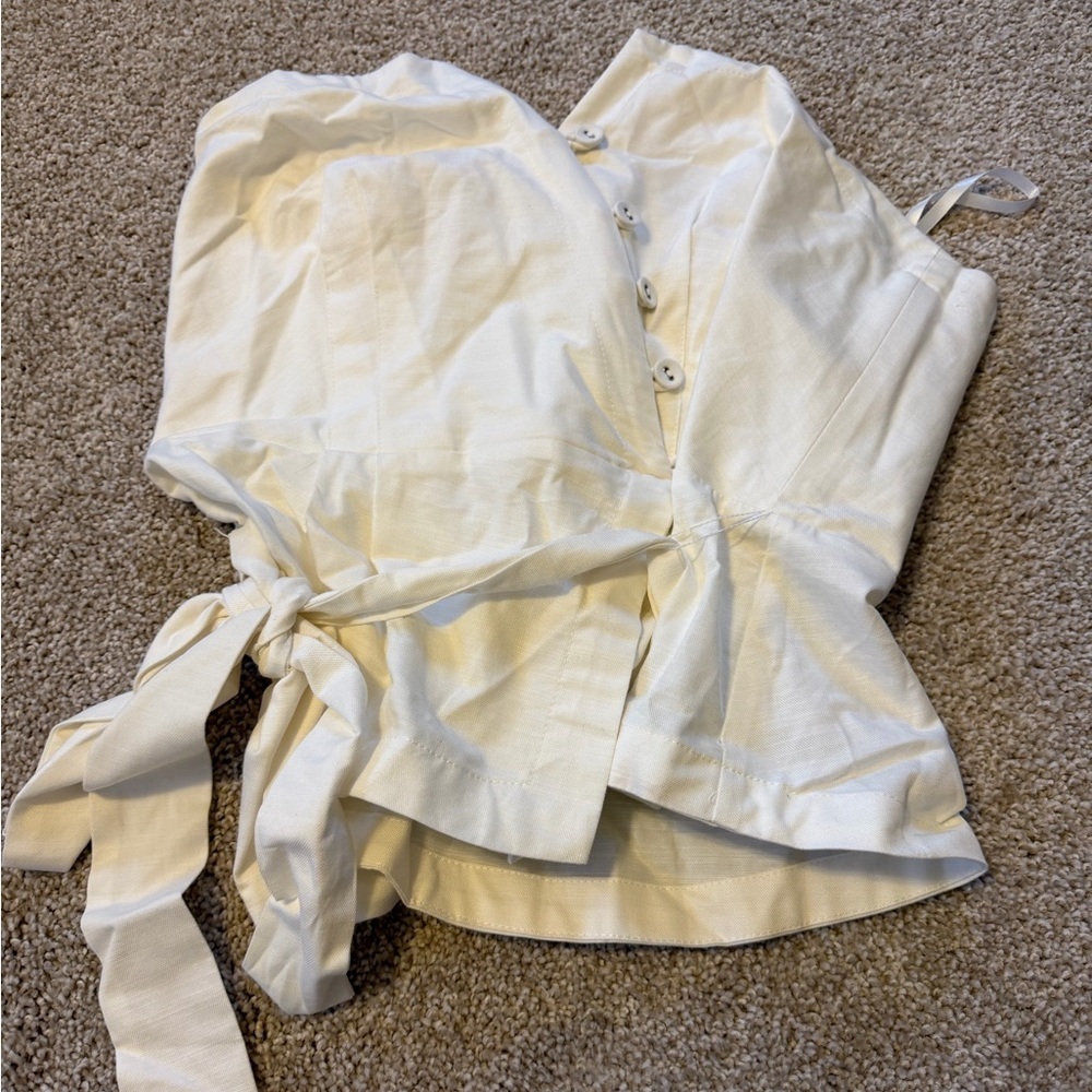 Free people Ivory Corset top size L NWT